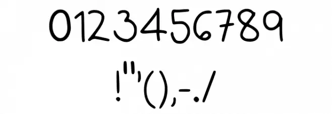 Chine Handwriting Regular Font OTHER CHARS
