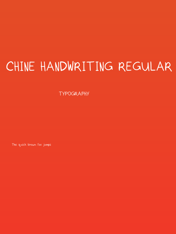 Chine Handwriting Regular Poster