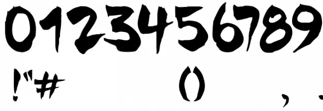 Chinela-Brush Font OTHER CHARS