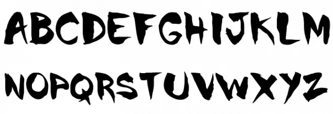 Chinela Brush 字体 小写