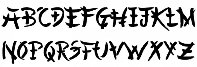 Chinese Asian Style 字体 大写
