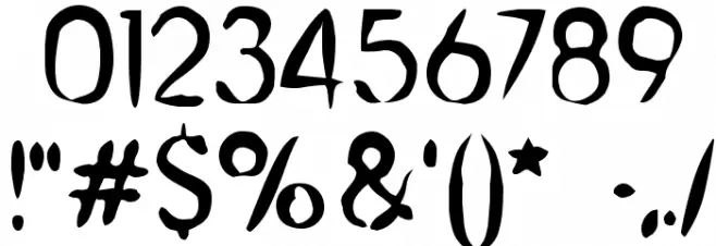 Chinese Brush Font OTHER CHARS