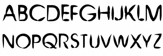 Chinese Brush Font UPPERCASE