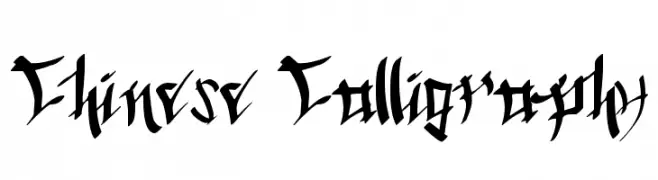 Chinese Calligraphy  免费字体下载