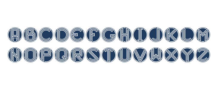 Chinese Circles Regular Uppercase