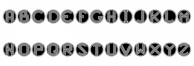 Chinese Circles Regular Font Litere mari