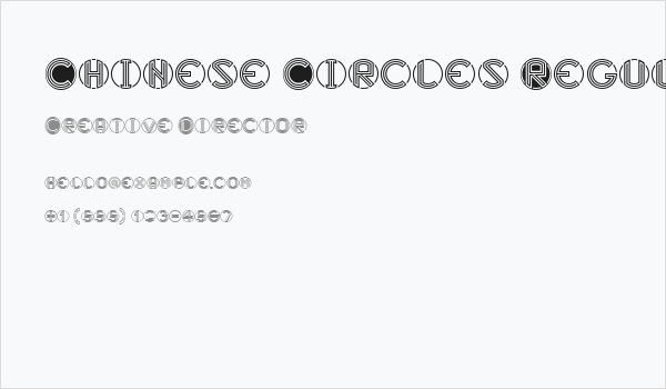 Chinese Circles Regular Business Card