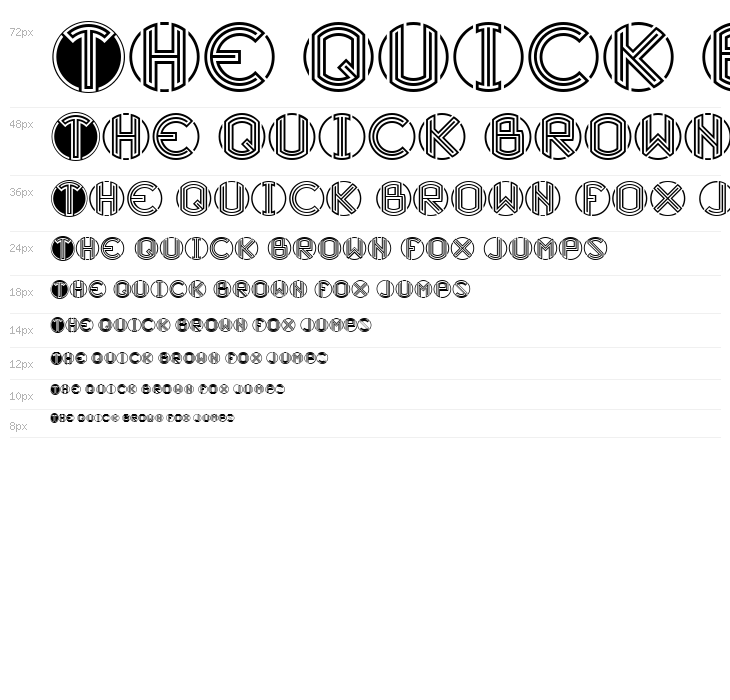 Chinese Circles Regular Waterfall