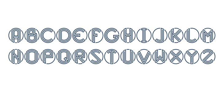 Chinese Circles Regular Lowercase