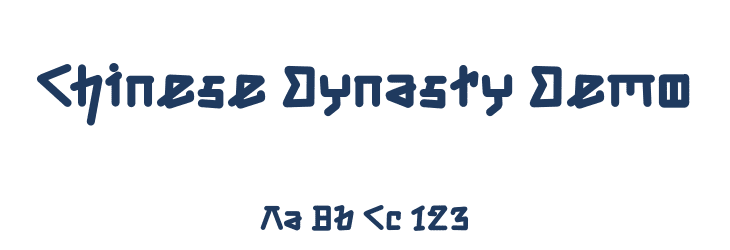 Chinese Dynasty Demo Font Preview