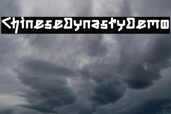 Chinese Dynasty Demo Example 1