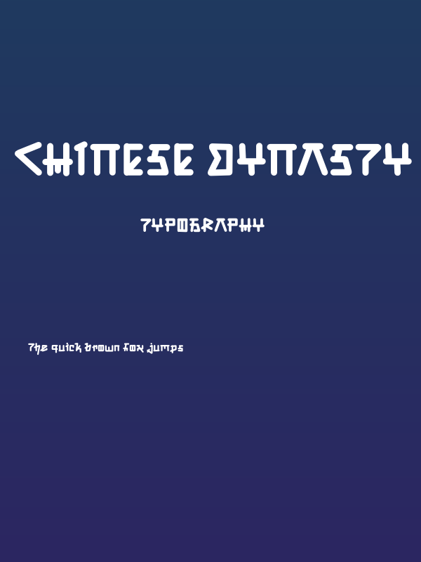 Chinese Dynasty Demo Poster