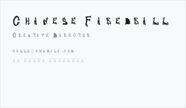 Chinese Firedrill Business Card
