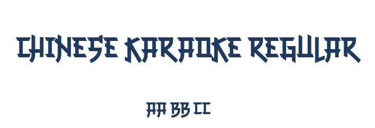 Chinese Karaoke Regular Font Preview