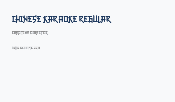 Chinese Karaoke Regular Business Card