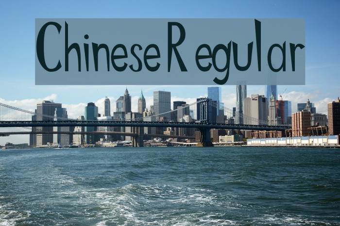 Chinese Regular फ़ॉन्ट examples