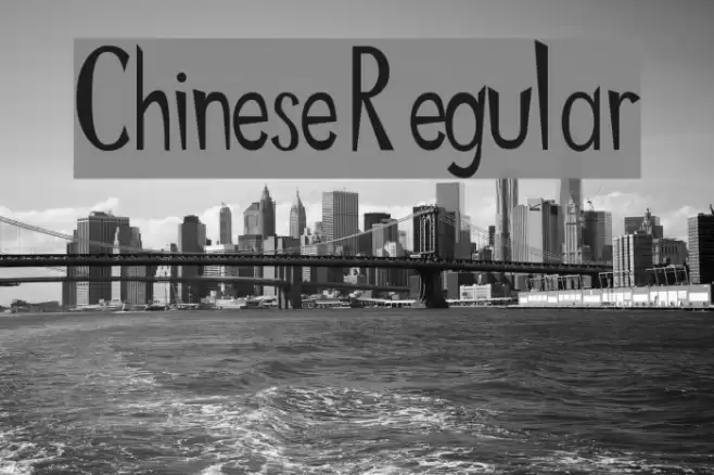 Chinese Regular Font examples