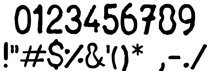 Chinese Ruler Font OTHER CHARS