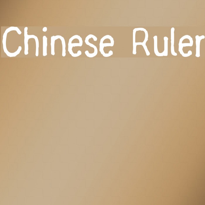 Chinese Ruler Font examples