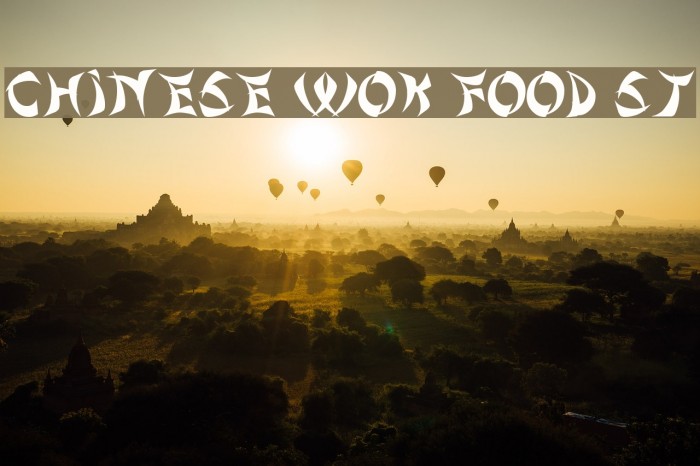 Chinese Wok Food St Font examples