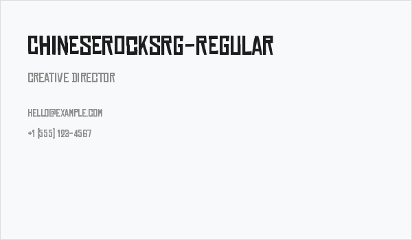 ChineseRocksRg-Regular Business Card