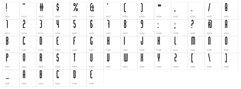Chingolo Pro Character Map
