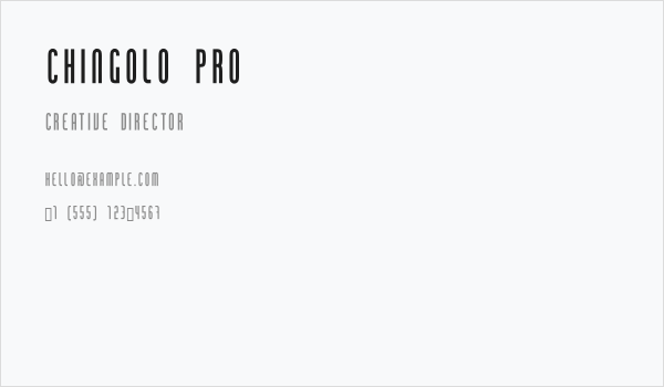Chingolo Pro Business Card