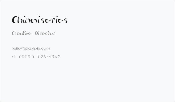 Chinoiseries Business Card