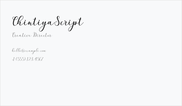 ChintiyaScript Business Card