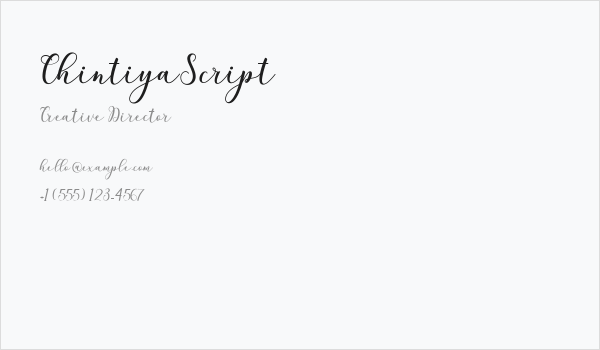ChintiyaScript Business Card