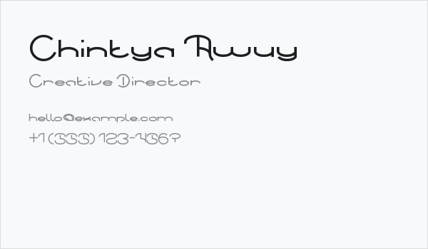 Chintya Awuy Business Card