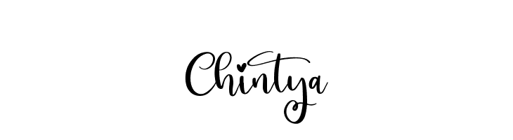 Chintya  Скачать бесплатные шрифты