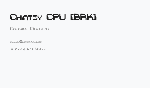 Chintzy CPU [BRK] Business Card