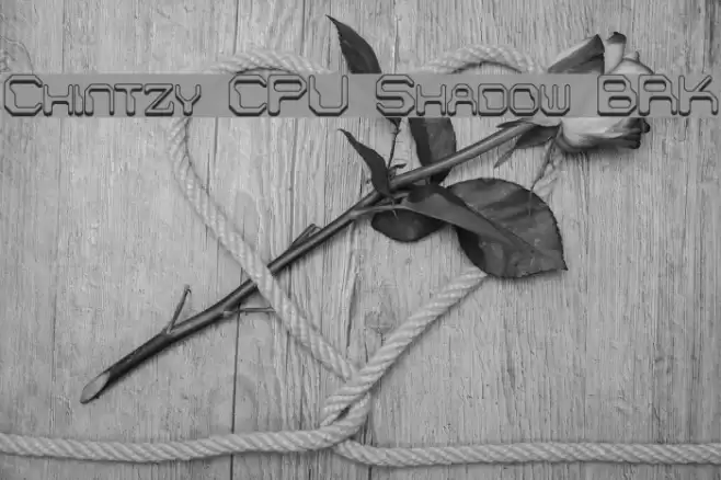Chintzy CPU Shadow BRK Font examples