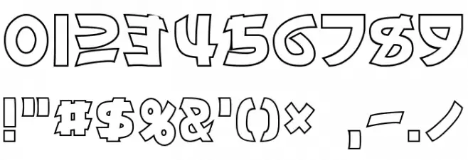 Chinyen Hollow Font OTHER CHARS