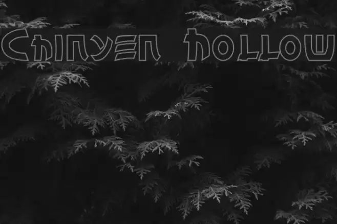 Chinyen Hollow Font examples