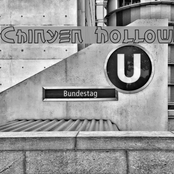 Chinyen Hollow Font examples