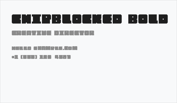 Chipblocked Bold Business Card