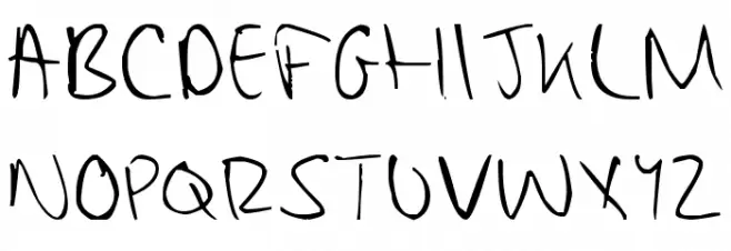 Chippy Handwriting फ़ॉन्ट अपरकेस