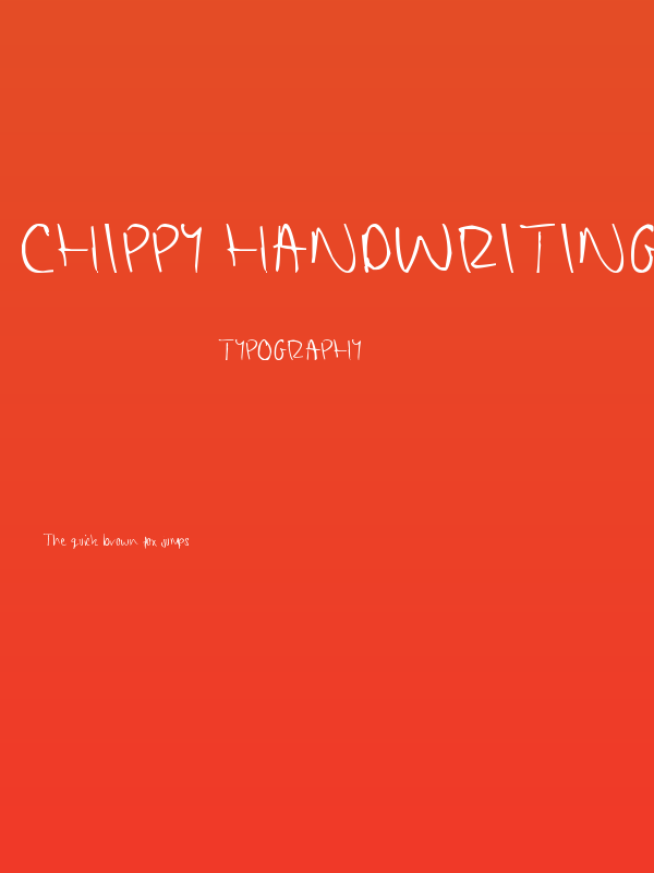 Chippy Handwriting Poster