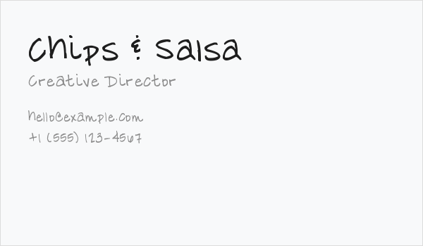 Chips & Salsa Business Card