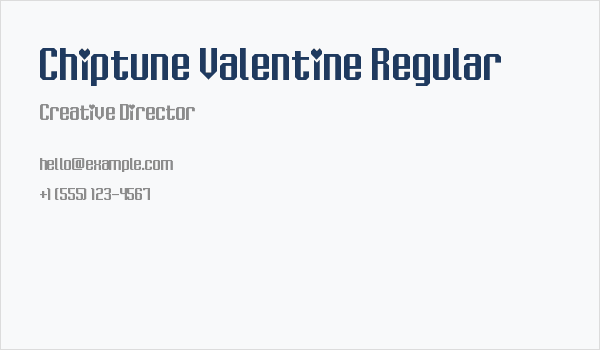Chiptune Valentine Regular Business Card