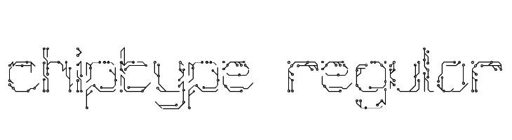 Chiptype Regular  Скачать бесплатные шрифты