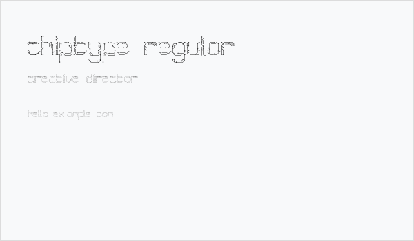 Chiptype Regular Business Card