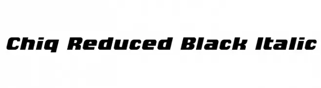 Chiq Reduced Black Italic  les polices de caractères gratuit tlcharger
