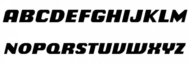 Chiq Reduced Black Italic फ़ॉन्ट अपरकेस