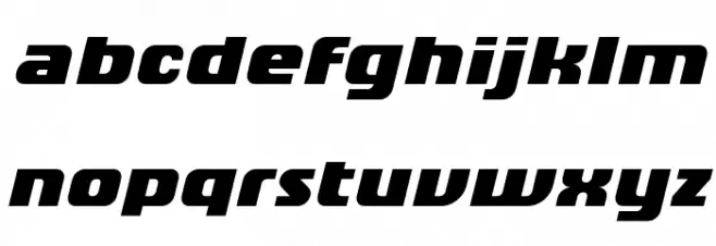 Chiq Reduced Black Italic फ़ॉन्ट लोअरकेस