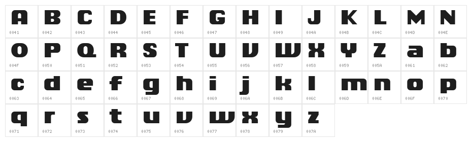 Chiq Reduced Black Character Map