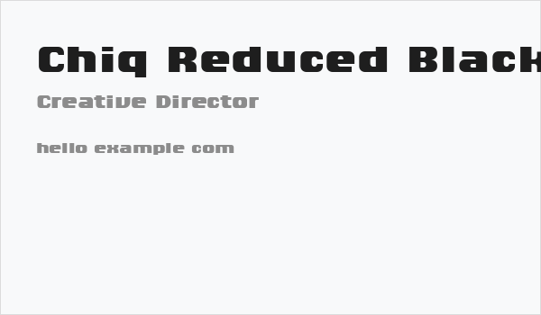 Chiq Reduced Black Business Card