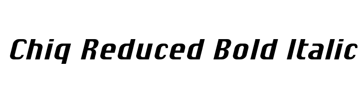 Chiq Reduced Bold Italic  font caratteri gratis